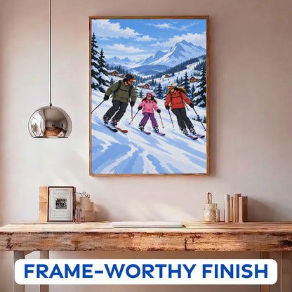 Family Ski Adventure | Paint by Numbers Kit