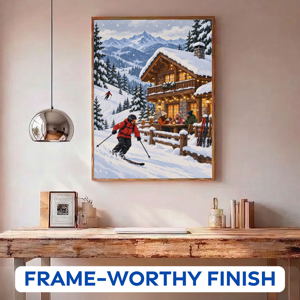 Cozy Ski Lodge | Paint by Numbers Kit