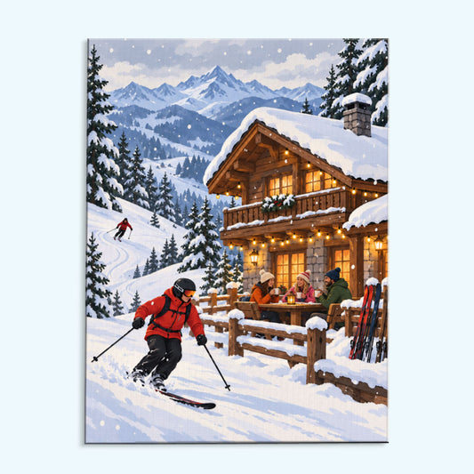 Cozy Ski Lodge | Paint by Numbers Kit
