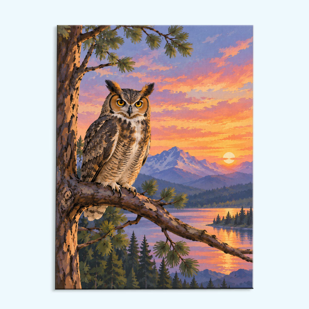 Great Horned Owl | Paint by Numbers Kit