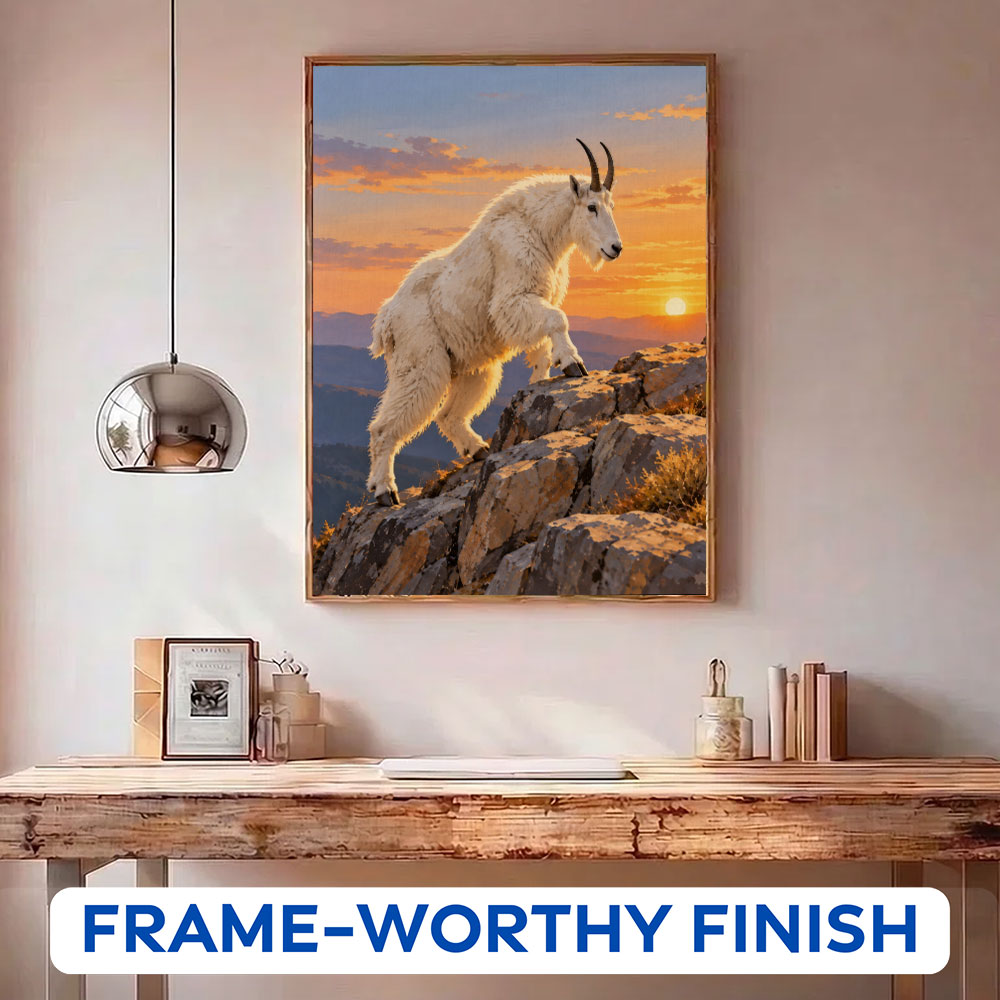 Mountain Goat in Sunset | Paint by Numbers Kit