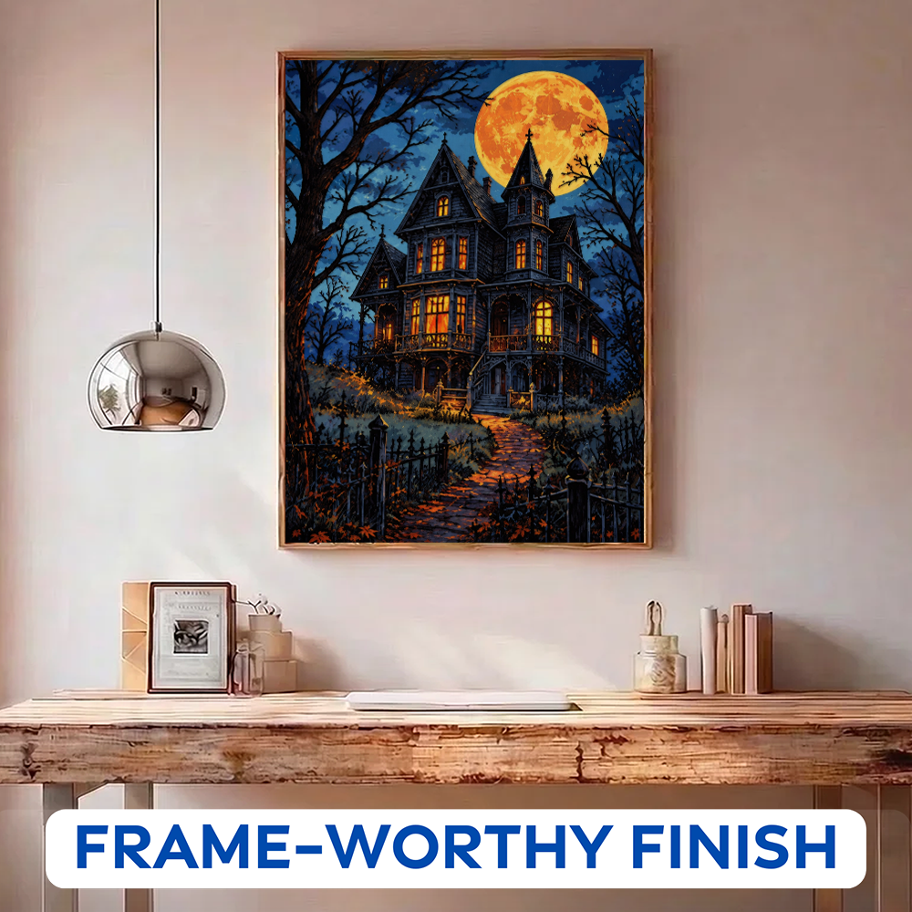 Moonlit Haunted House | Paint by Numbers Kit