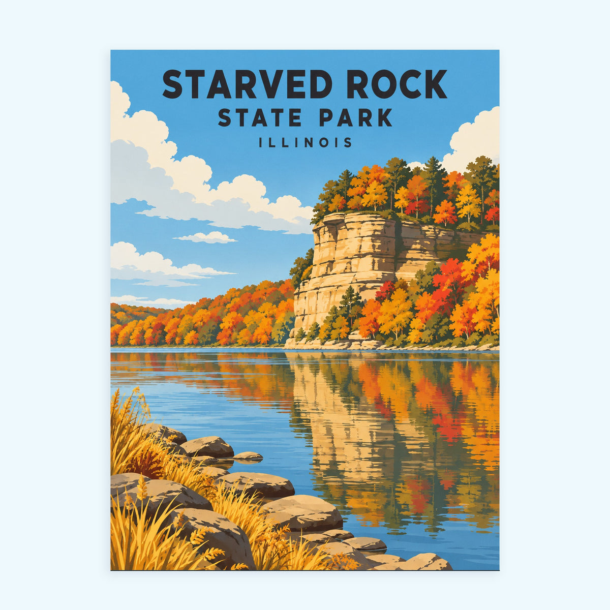 Starved Rock State Park paint by numbers kit