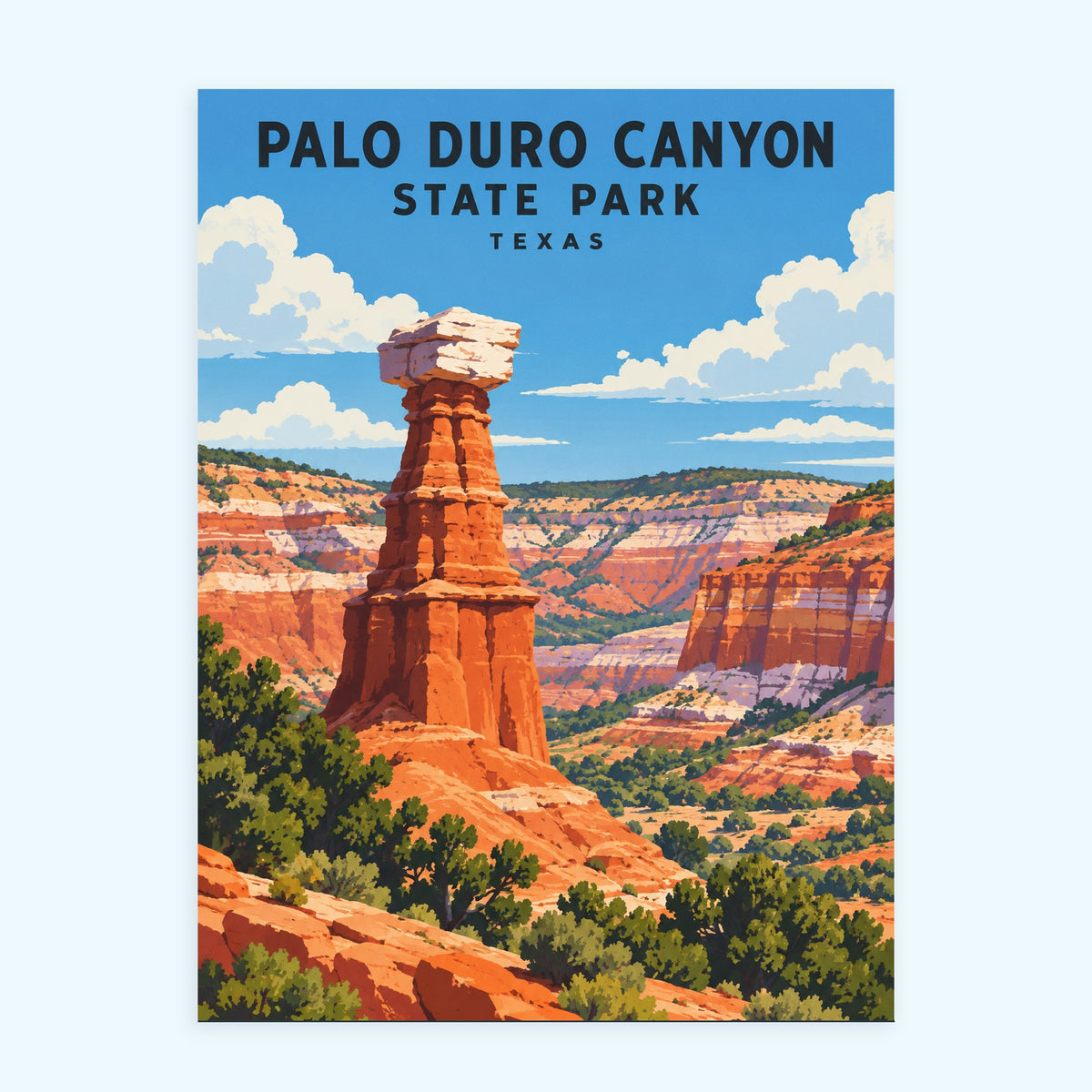 Palo Duro Canyon State Park paint by numbers kit