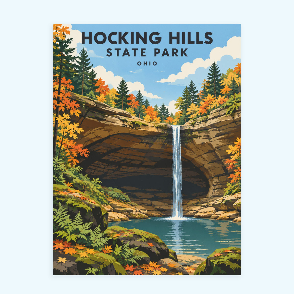 Hocking Hills State Park paint by numbers kit