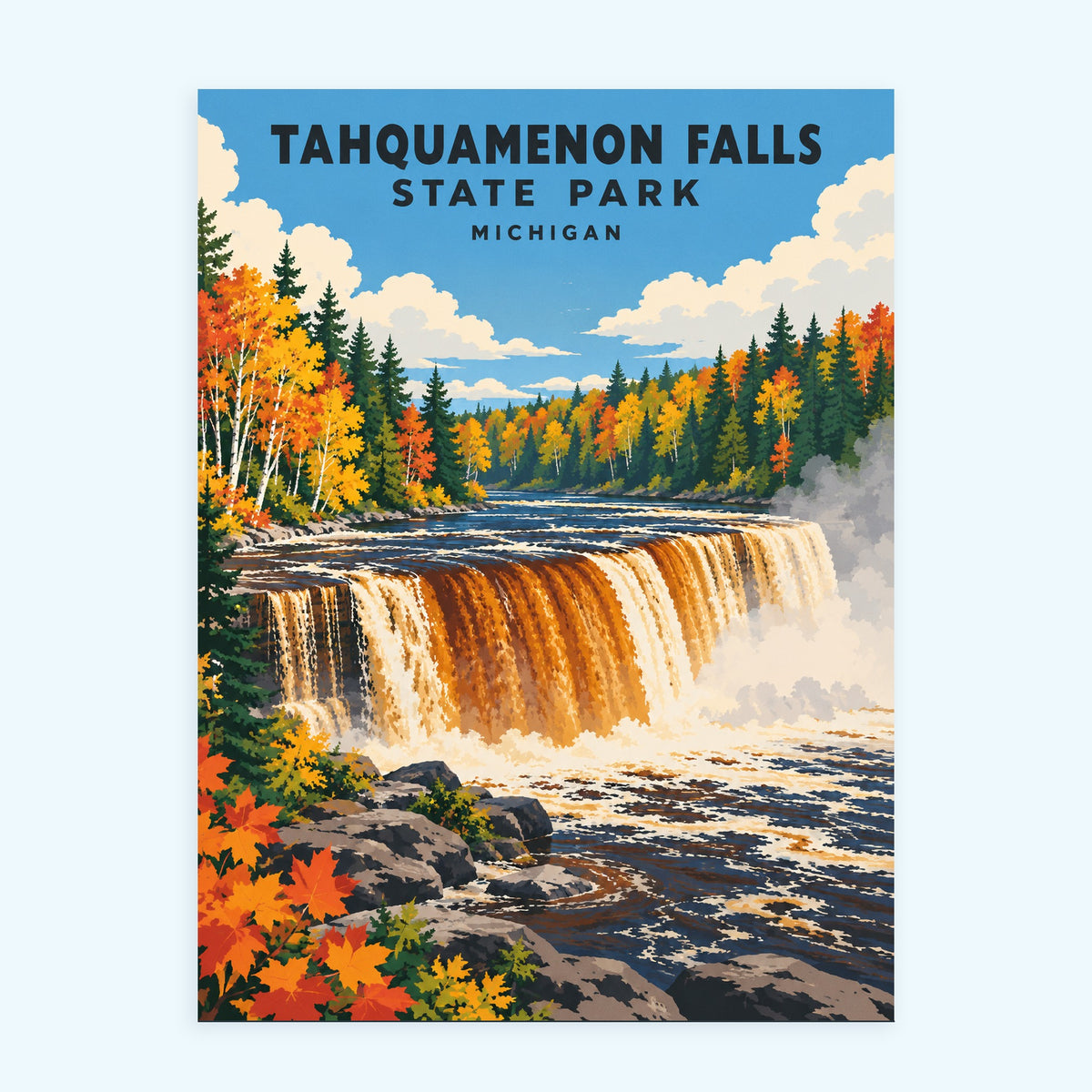 Tahquamenon Falls State Park paint by numbers kit