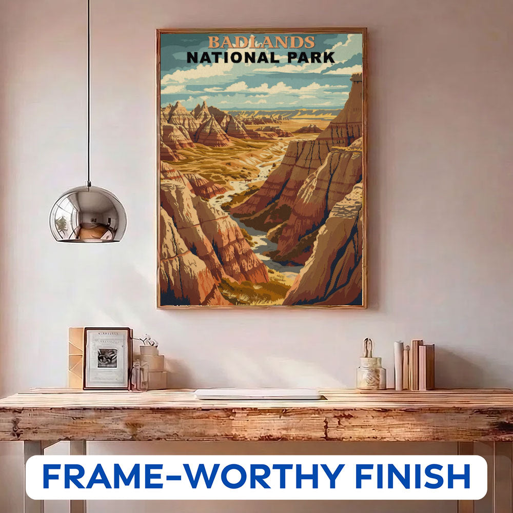 Badlands National Park Vintage | Paint by Numbers Kit