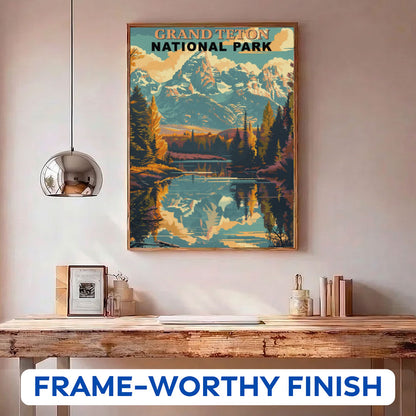 Grand Teton National Park Vintage | Paint by Numbers Kit