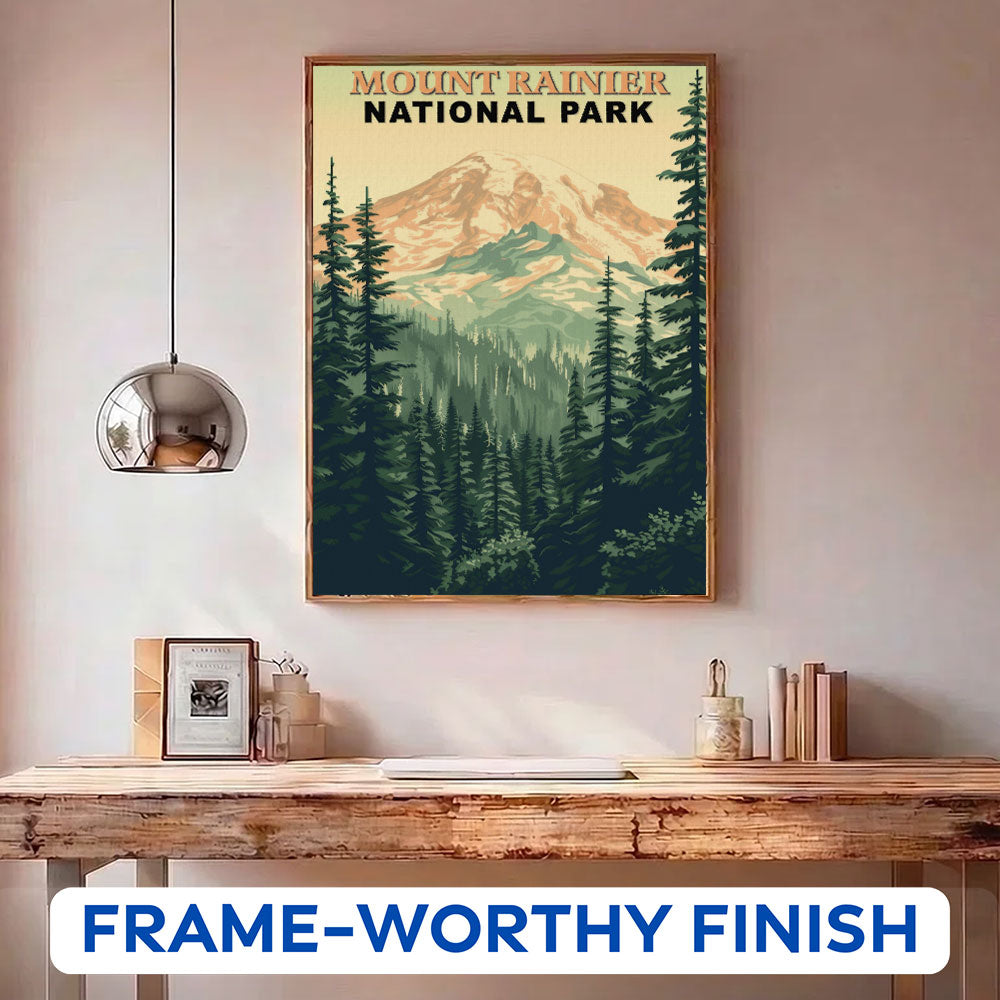 Mount Rainier Park Vintage | Paint by Numbers Kit