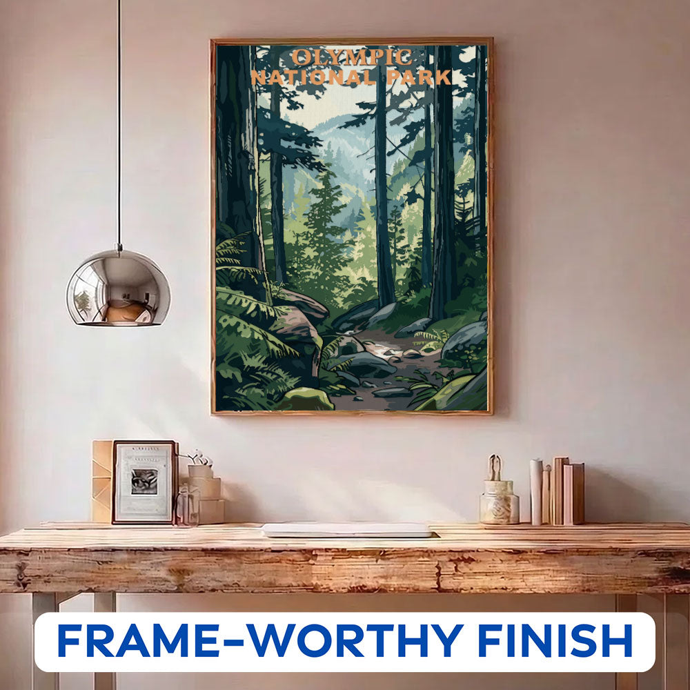 Olympic National Park Vintage | Paint by Numbers Kit