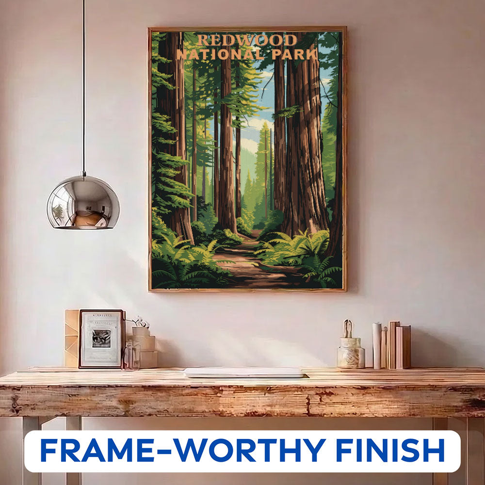 Redwood National and State Parks Vintage | Paint by Numbers Kit