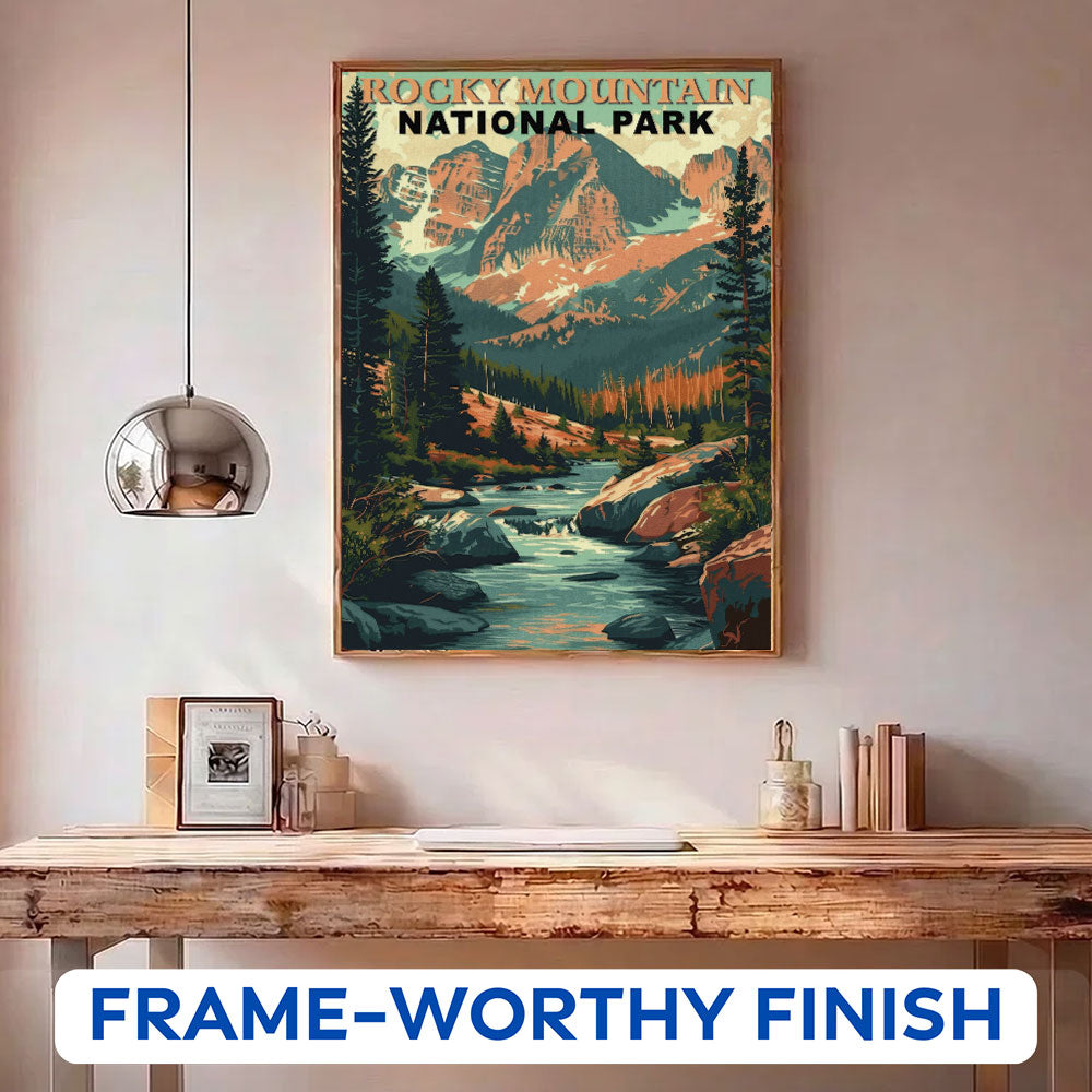 Rocky Mountain Park Vintage | Paint by Numbers Kit – Wander Painting