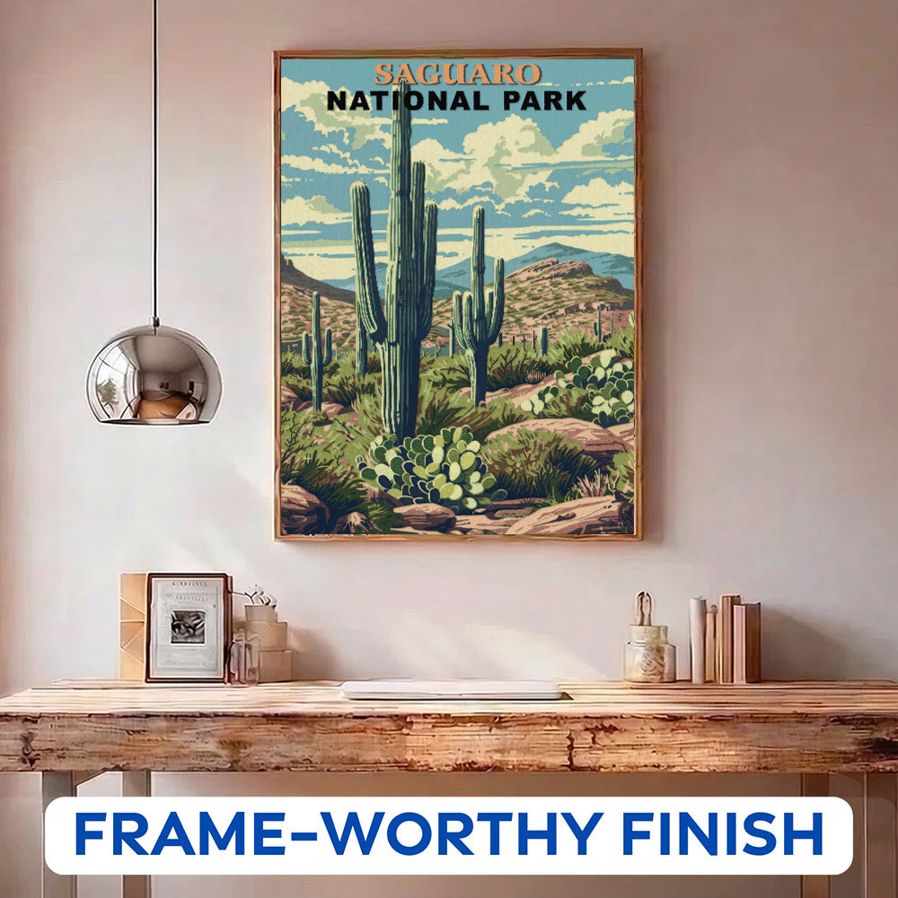 Saguaro National Park Vintage | Paint by Numbers Kit