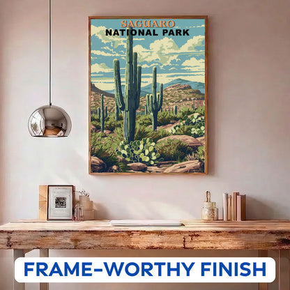 Saguaro National Park Vintage | Paint by Numbers Kit