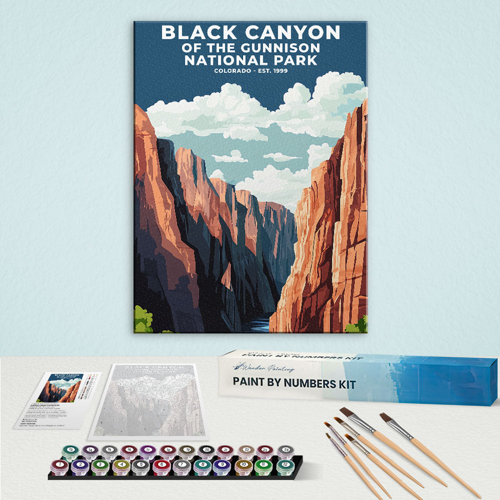 Black Canyon of The Gunnison National Park Heritage Edition | Paint by Numbers Kit
