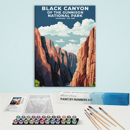 Black Canyon of The Gunnison National Park Heritage Edition | Paint by Numbers Kit