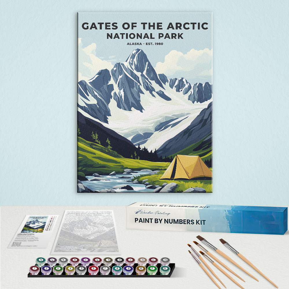 Gates of The Arctic National Park Heritage Edition | Paint by Numbers Kit