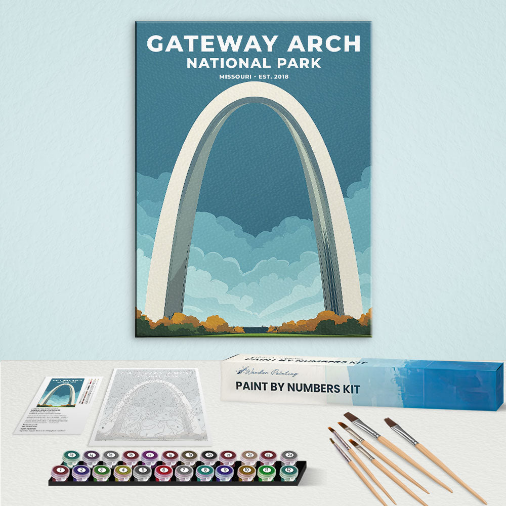 Gateway Arch Nationalpark Heritage Edition | Malen nach Zahlen Set