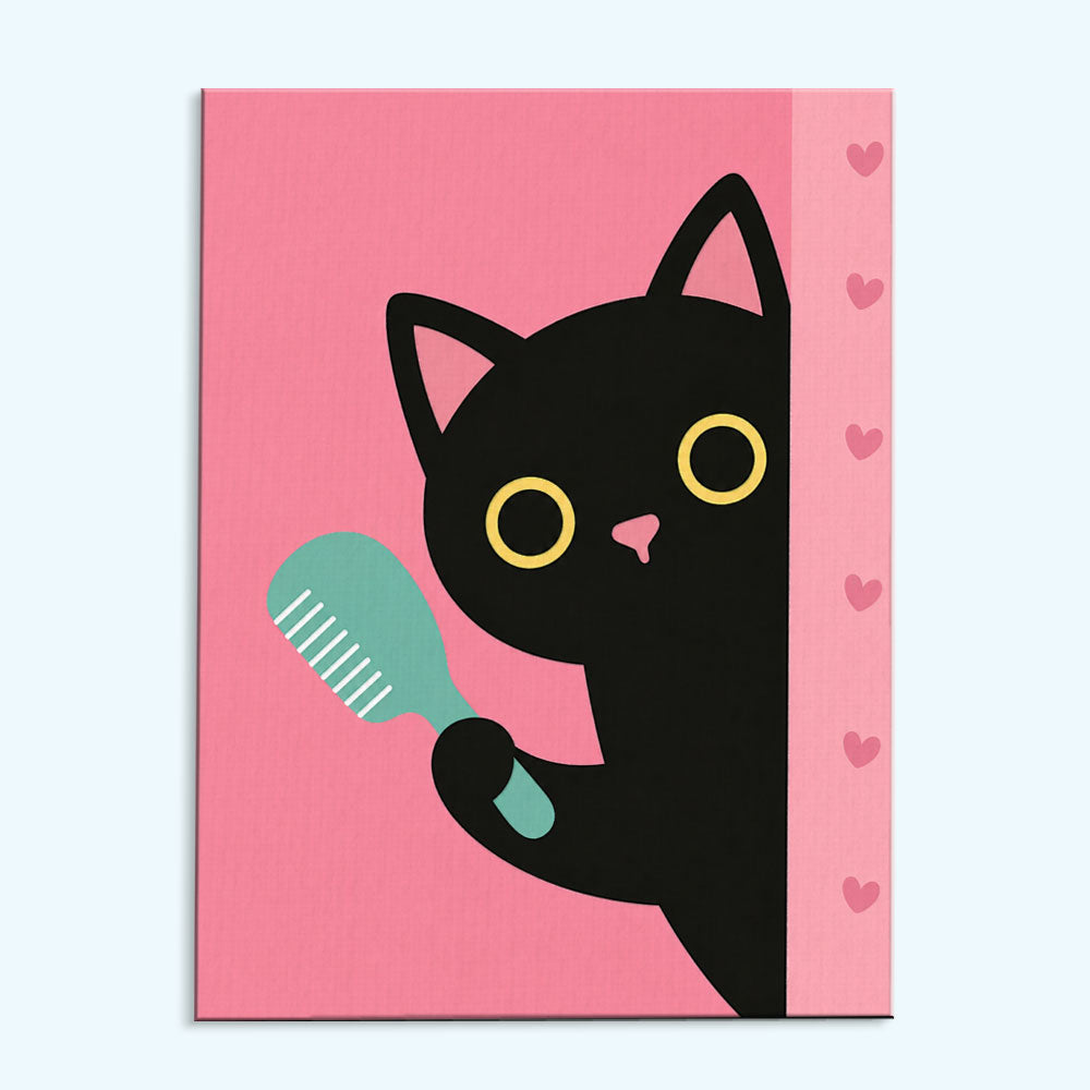Mirror Cat | Mini Paint by Numbers Kit