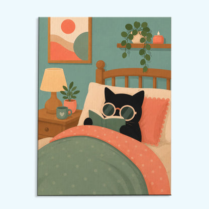 Sleepy Cat Morning | Mini Paint by Numbers Kit