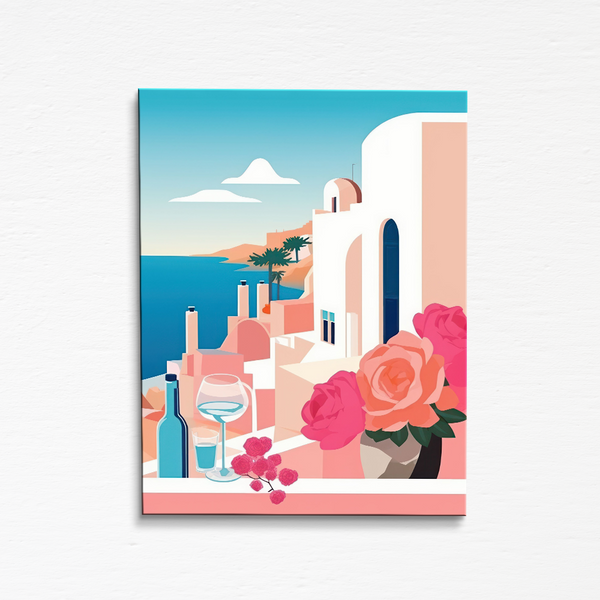Happy Time Santorini – Malen nach Zahlen-Set