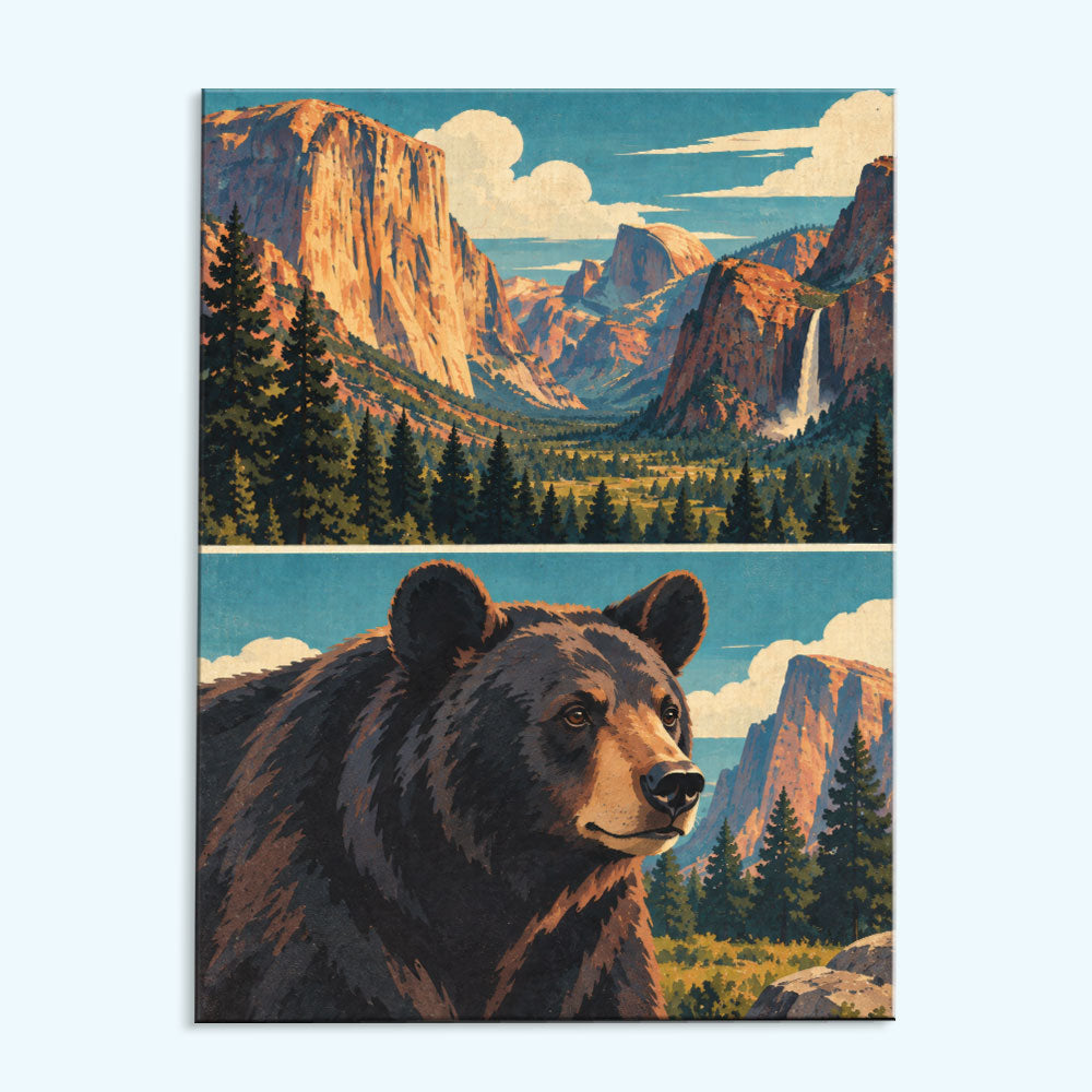Yosemite National Park - 2 Panel - Limited Drop | Paint by Numbers Kit