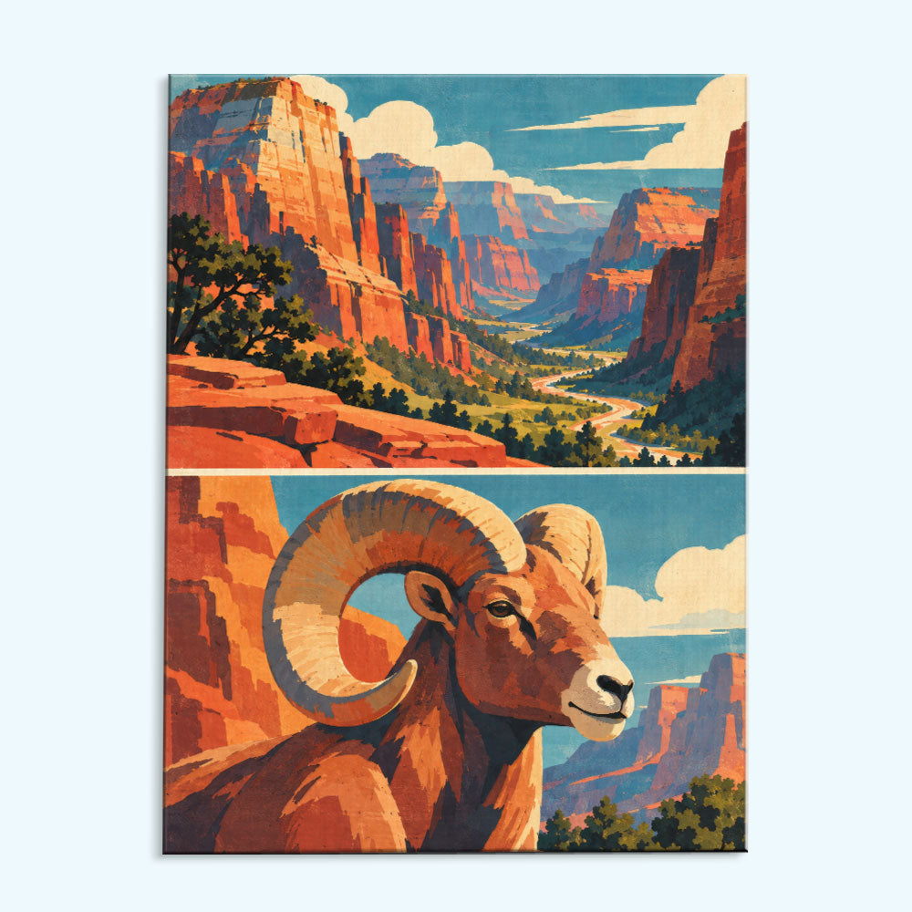Zion National Park - 2 Panel - Limited Drop | Paint by Numbers Kit