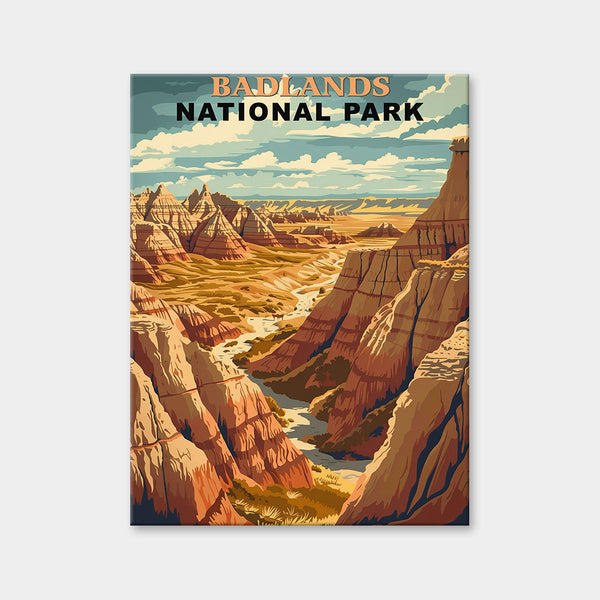 Diamantmalerei des Badlands-Nationalparks (Vintage Edition)