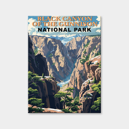 Black Canyon of The Gunnison National Park Diamond Painting (Vintage Edition)