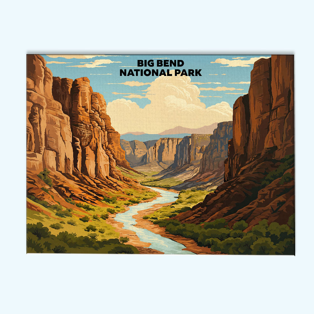 Big Bend National Park - Landscape | Paint by Numbers Kit