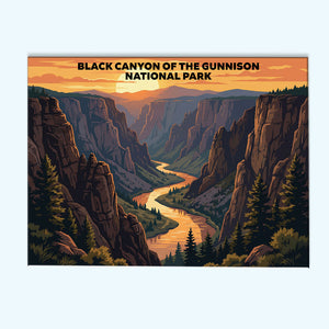 Black Canyon of The Gunnison National Park - Landscape | Paint by Numbers Kit
