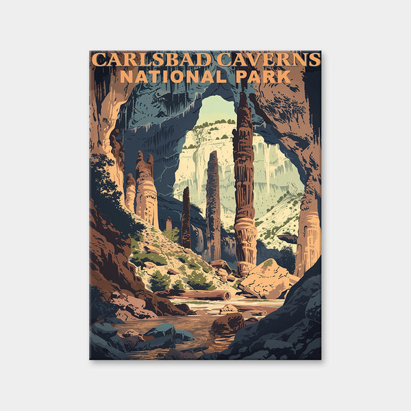 Diamantmalerei des Carlsbad Caverns-Nationalparks (Vintage Edition)