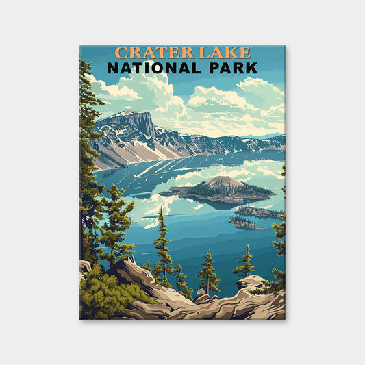 Crater Lake National Park Diamond Painting (Vintage Edition)