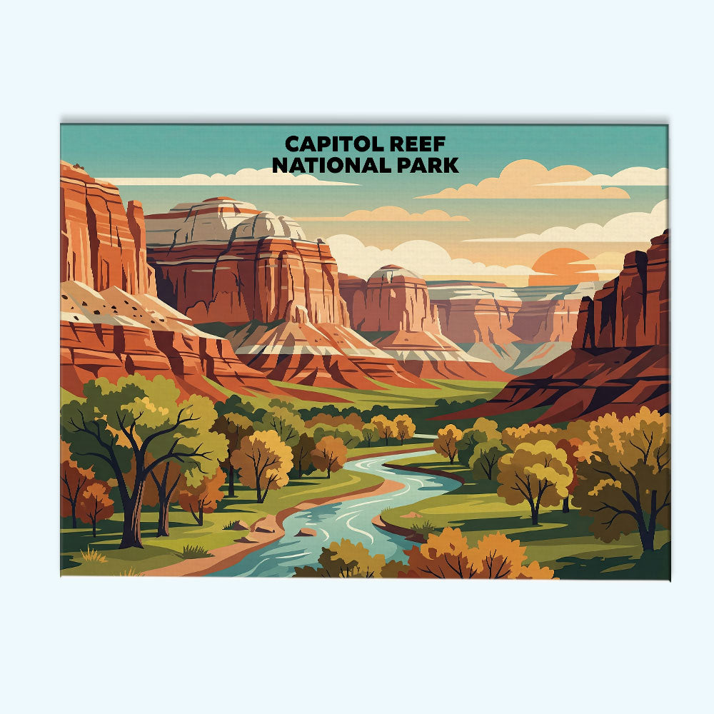 Capitol Reef National Park - Landscape | Paint by Numbers Kit