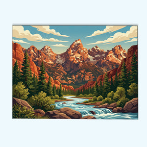 Cascade Canyon - Grand Teton | Paint by Numbers Kit