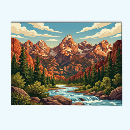 Cascade Canyon - Grand Teton | Paint by Numbers Kit