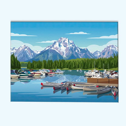 Colter Bay Village - Grand Teton | Paint by Numbers Kit