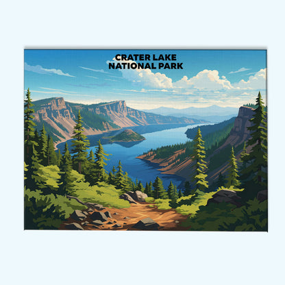 Crater Lake National Park - Landscape | Paint by Numbers Kit