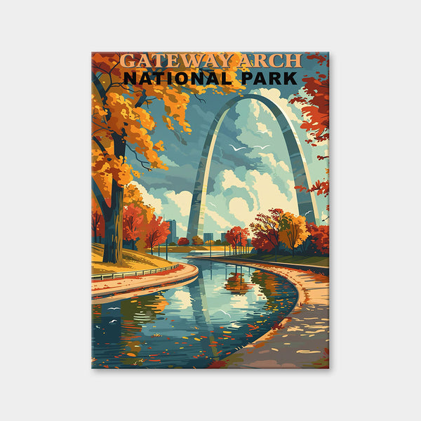 Diamantmalerei des Gateway Arch-Nationalparks (Vintage Edition)