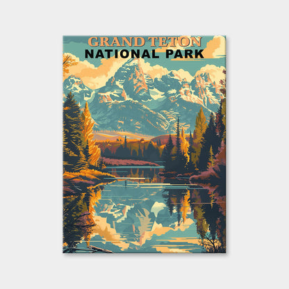 Grand Teton National Park Diamond Painting (Vintage Edition)