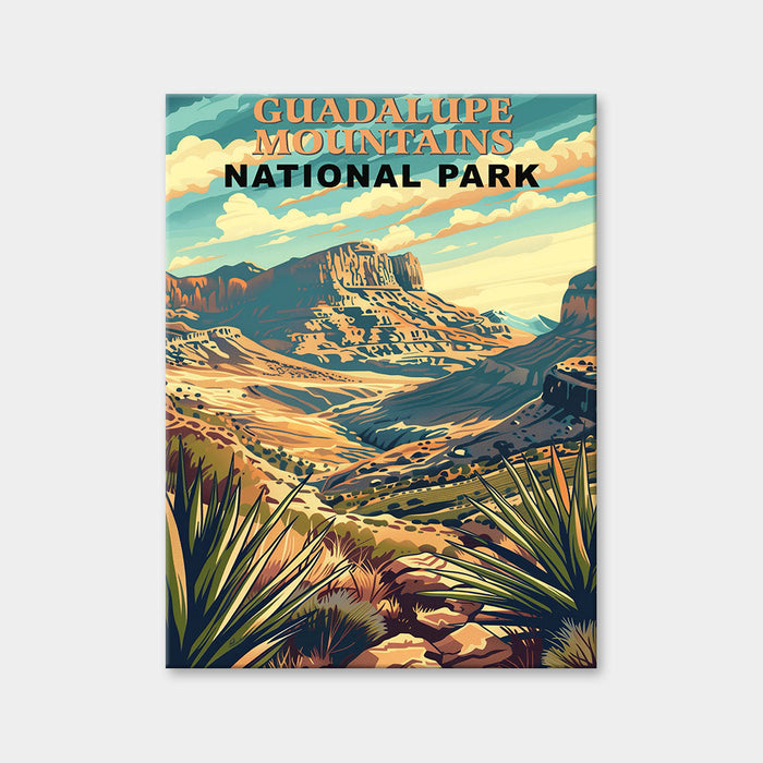 Diamantmalerei des Guadalupe Mountains-Nationalparks (Vintage Edition)
