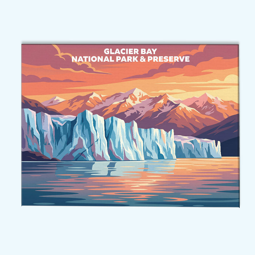 Glacier Bay National Park - Landscape | Paint by Numbers Kit