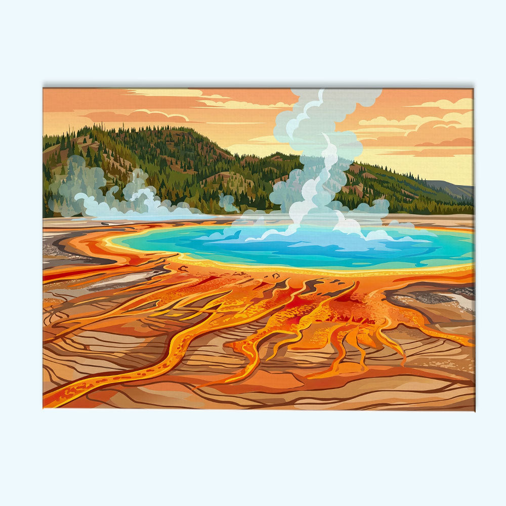 Grand Prismatic Spring - Yellowstone | Paint by Numbers Kit