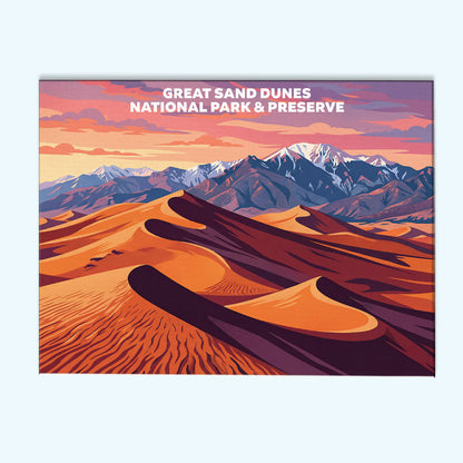 Great Sand Dunes National Park - Landscape | Paint by Numbers Kit