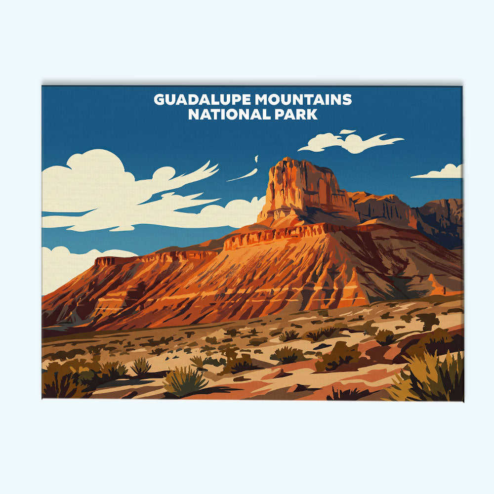 Guadalupe Mountains National Park - Landscape | Paint by Numbers Kit