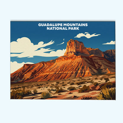 Guadalupe Mountains National Park - Landscape | Paint by Numbers Kit