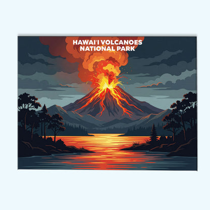 Hawai'i Volcanoes Park - Landscape | Paint by Numbers Kit