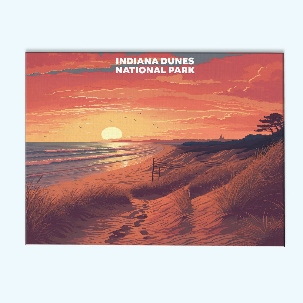 Indiana Dunes National Park - Landscape | Paint by Numbers Kit