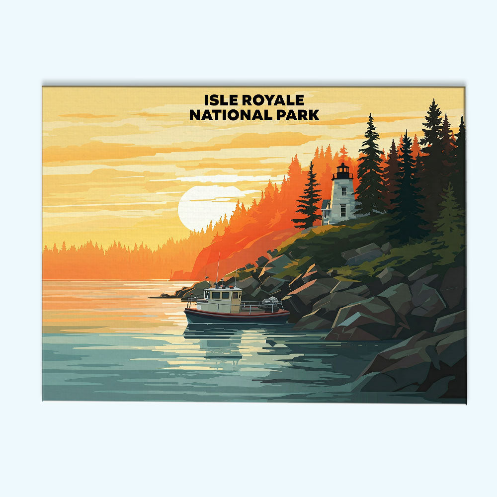 Isle Royale National Park - Landscape | Paint by Numbers Kit