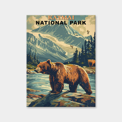 Katmai National Park Diamond Painting (Vintage Edition)